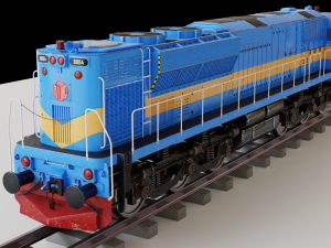 Bangladesh train locomotive 3D Model