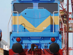 Bangladesh train locomotive 3D Model