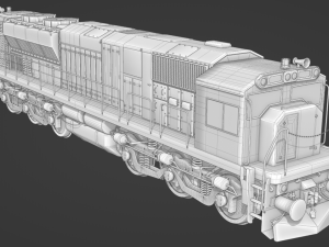 Bangladesh train locomotive 3D Model
