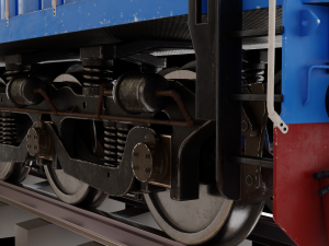 Bangladesh train locomotive 3D Model