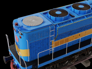 Bangladesh train locomotive 3D Model