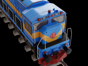 Bangladesh train locomotive 3D Model