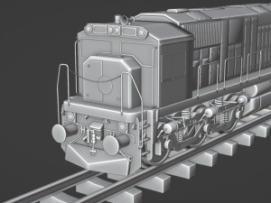 Bangladesh train locomotive 3D Model