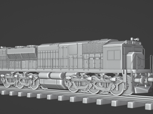 Bangladesh train locomotive 3D Model