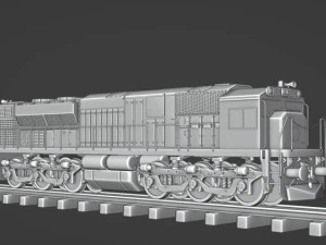 Bangladesh train locomotive 3D Model