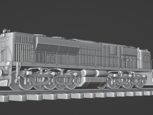 Bangladesh train locomotive 3D Model