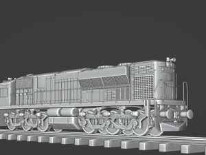 Bangladesh train locomotive 3D Model