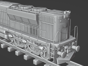 Bangladesh train locomotive 3D Model