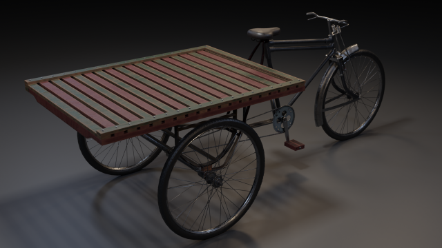 Three wheeler or van 3D Model .c4d .max .obj .3ds .fbx .stl .blend 