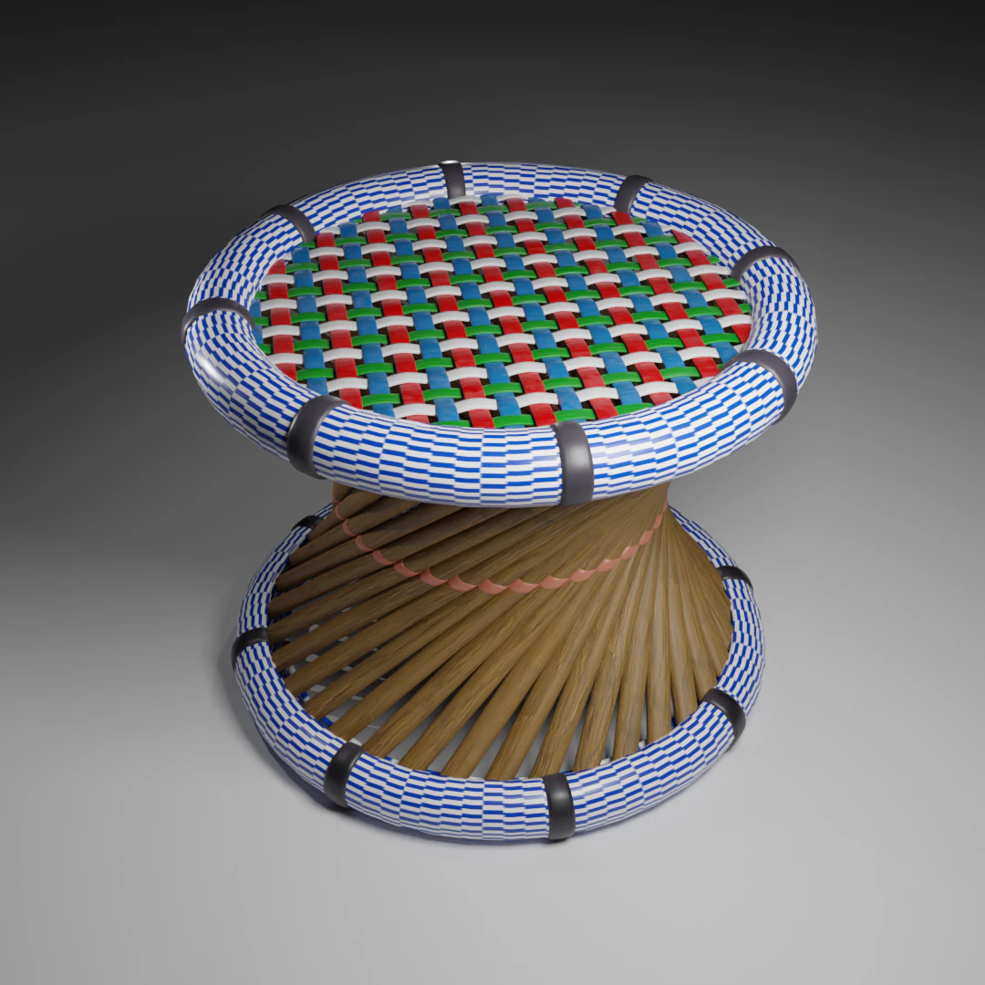Cane Chair 3D Model .c4d .max .obj .3ds .fbx .stl .blend 