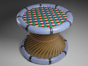 Trzcinowe krzesło Model 3D