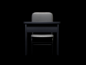 Student chair with desk 3D Modell