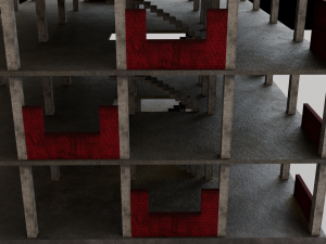 Under construction Building Low poly 3D Модель
