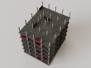 Under construction Building Low poly 3D Модель