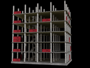 Under construction Building Low poly 3D Модель