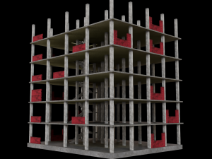 Under construction Building Low poly 3D Модель
