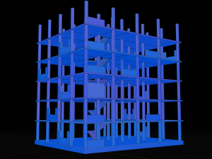Under construction Building Low poly 3D Модель