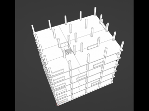 Under construction Building Low poly 3D Модель