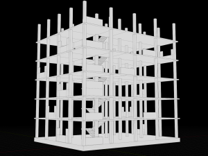 Under construction Building Low poly 3D Модель