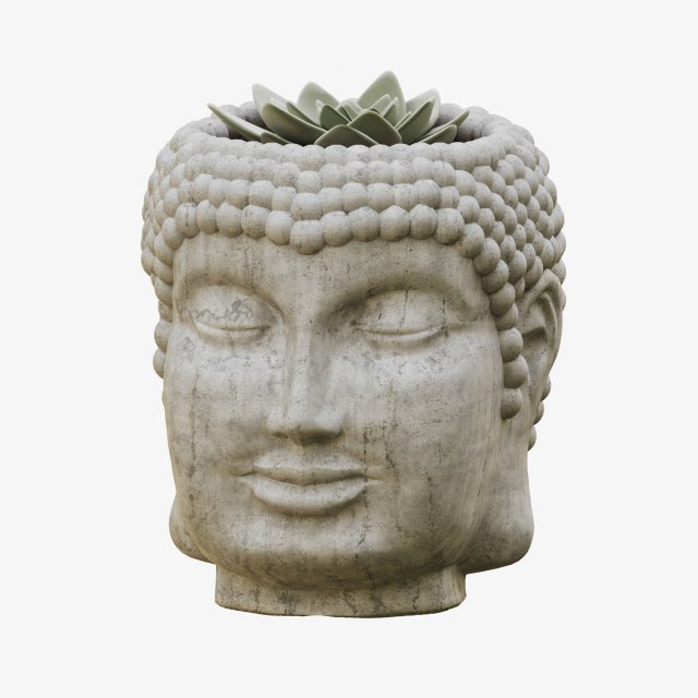 Buddha head 3D 모델 .c4d .max .obj .3ds .fbx .stl .blend 