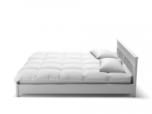 Country-style bed 3D Modell