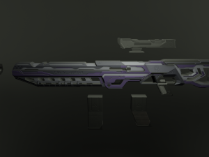 Sci-fi weapons 3D Model