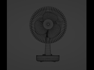 White Table Fan 3D Модель