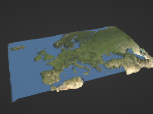 The earth in Minecraft 1:1500 scale version 2!