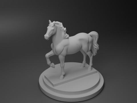 Horse Animal Sculpture Figure 3D-Druckmodell