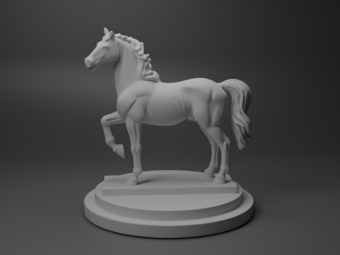 Horse Animal Sculpture Figure 3D-Druckmodell