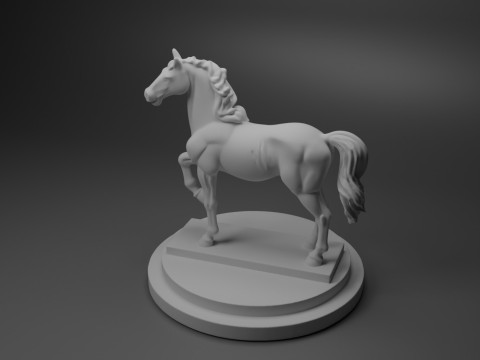 Horse Animal Sculpture Figure 3D-Druckmodell