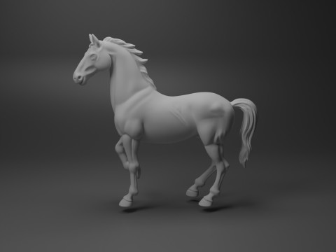 Horse Animal Sculpture Figure 3D Принт Модель