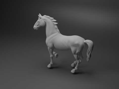 Horse Animal Sculpture Figure 3D Принт Модель