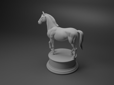 Horse Animal Sculpture Figure 3Dプリントモデル
