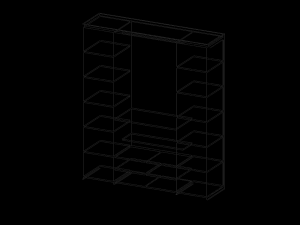 Minimalist bedroom wardrobe 3D Model