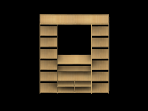 Minimalist bedroom wardrobe 3D Model