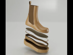 Boots Rick Owens Turbo Cyclops 3D Model