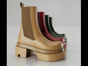 Boots Rick Owens 3D Model
