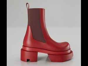 Boots Rick Owens 3D Model