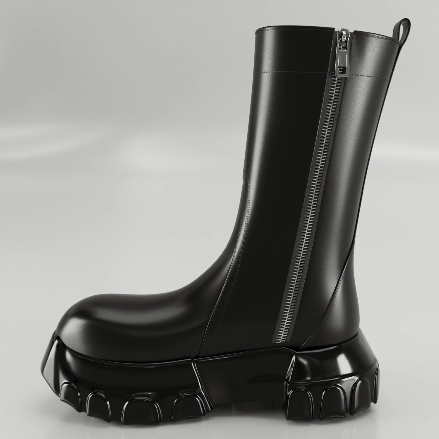 Boots Rick Owens Polished 3D Model .c4d .max .obj .3ds .fbx .stl .blend