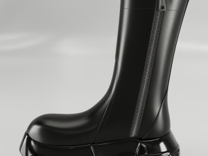 Boots Rick Owens Polished 3D Model