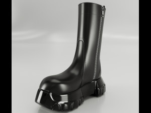 Boots Rick Owens Polished 3D 모델
