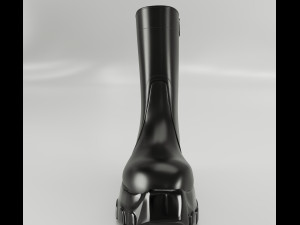 Boots Rick Owens Polished 3D 모델
