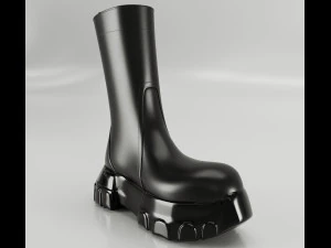 Boots Rick Owens Polished 3D Model
