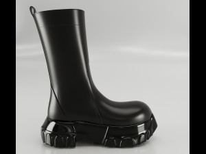 Boots Rick Owens Polished 3D 모델