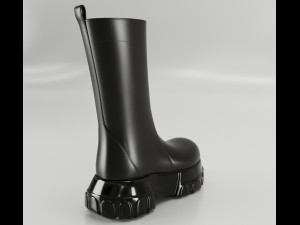 Boots Rick Owens Polished 3D 모델