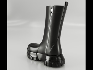 Boots Rick Owens Polished 3D 모델