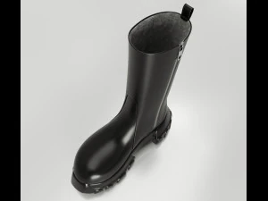 Boots Rick Owens Polished 3D Model