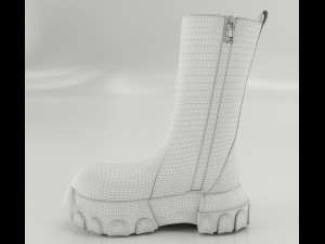 Boots Rick Owens Polished 3D 모델