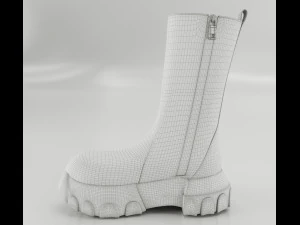 Boots Rick Owens Polished 3D Model